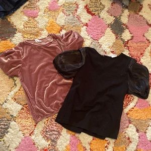 Zara puffy sleeve shirts